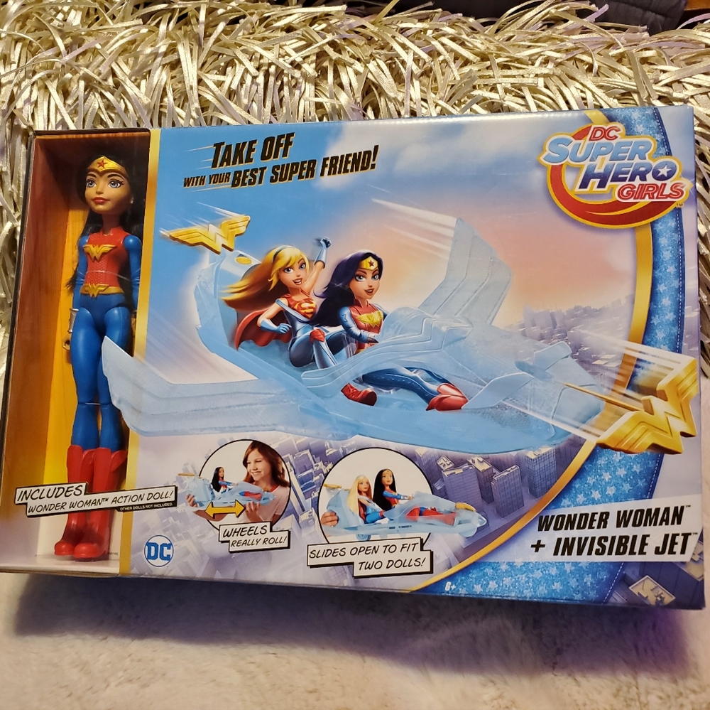 Wonder Woman Doll & Invisible Jet, NIB